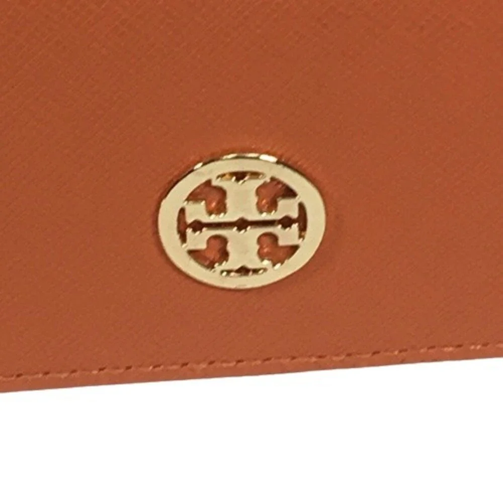 TORY BURCH Eyeglass Case Glasses Sunglasses Orange Gold Logo Holder FALL COLOR